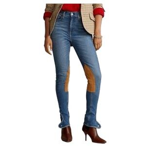 Polo Ralph Lauren Suede Patch Jeans Sz 28